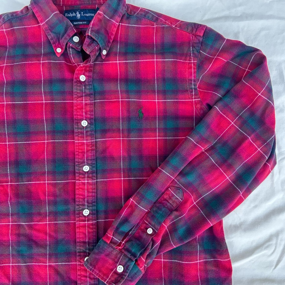 Ralph Lauren Men’s Red Plaid Button-Down Shirt